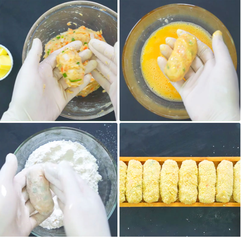 cách làm bánh gà phô mai 2